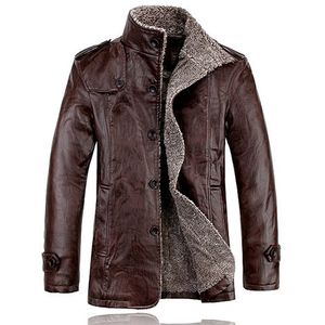 皮衣外套男夹克Leather Jacket Men Warm Winter Jackets Coats