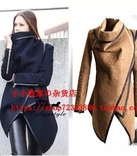 Winter wool coat trench coats women long jacket girl tops xl