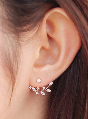 1 Pair Leaf Stud Earring For Women Gold Sliver Women Earings