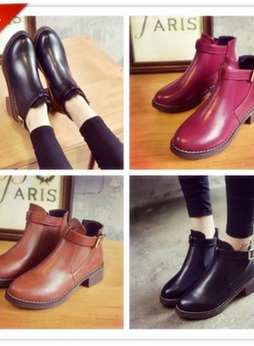 Winter Boots Female Autumn Thick Heel Platform Martin Boots
