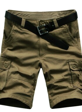 Summer Men's Army Cargo Work Casual Bermuda Shorts男工装短裤