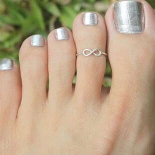 Wholesale 1Pcs Simple Sliver golden Plated Retro Toe Ring Fo
