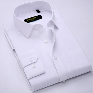 men White Casual shirts cotton long sleeve shirt for men衬衫