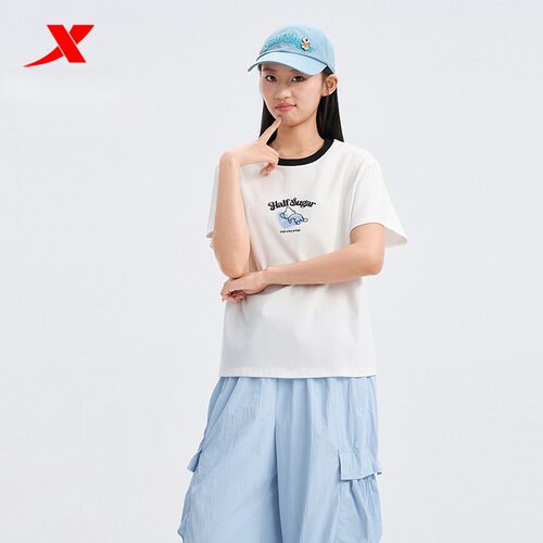 特步短袖T恤女2026夏季