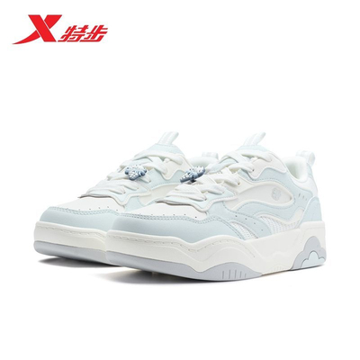 特步女鞋甜筒运动鞋2026夏季新款板鞋学生休闲板鞋女士透气小白鞋