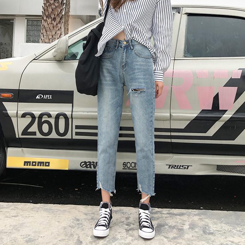 2026春夏新款烂牛仔裤女
