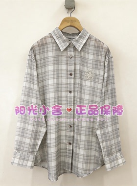 TeenieWeenie小熊26夏休闲百搭格子衬衫TTYC2625W1B YC2625W1B