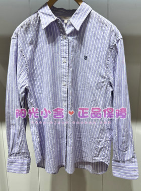 ELAND依恋正品26夏通勤气质翻领条纹长袖衬衫EEYSG23E01 YSG23E01