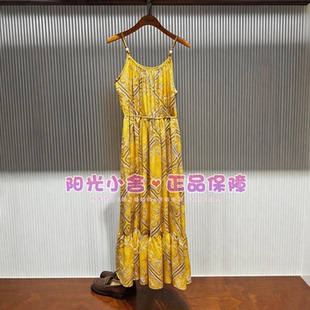 ELAND依恋正品26夏度假风无袖印花显瘦连衣裙EEOWG25B13 OWG25B13