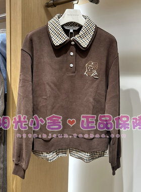 TeenieWeenie小熊2025冬翻领卫衣TTMA254TC3B MA254TC3B