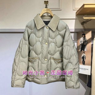 TeenieWeenie小熊2025冬拼接翻领羽绒服TTJD254VW8K JD254VW8K