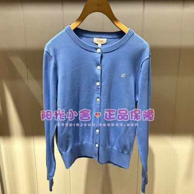 ELAND依恋正品26夏气质圆领单排扣针织开衫EECKG23E01 CKG23E01