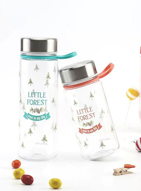 乐扣乐扣 森林塑料水杯夏季小清新可爱情侣便携女学生 HLC966/7