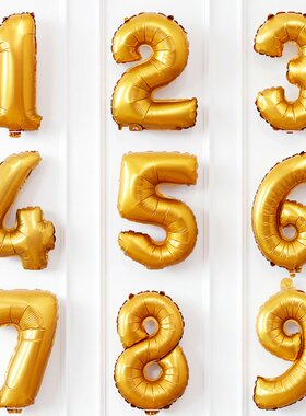 数字气球生日派对16寸数字