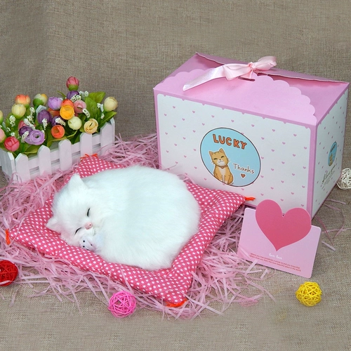 Кукла, модель животного, плюшевая игрушка, кот, котенок, подарок на день рождения