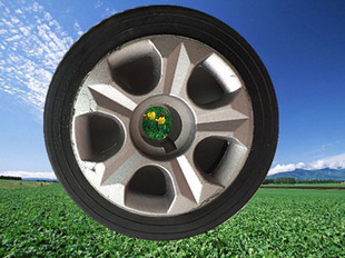 电动伸缩门机头驱动轮橡胶轮厂区工地推拉大门铸铝轮子自动门配件