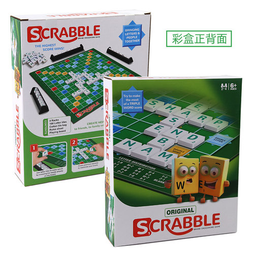 SCRABBLE英文拼字游戏亲子2-4人