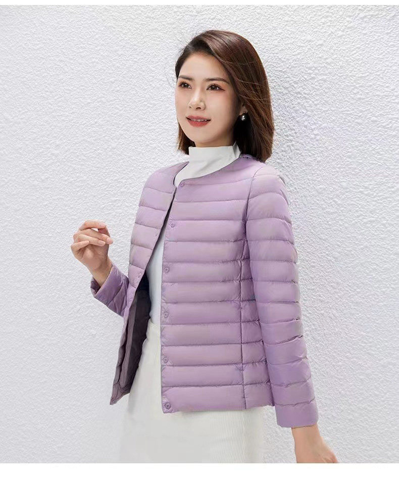 唯品会清仓特卖女装包邮特价版秋冬轻薄棉服纯色百搭棉衣保暖外套