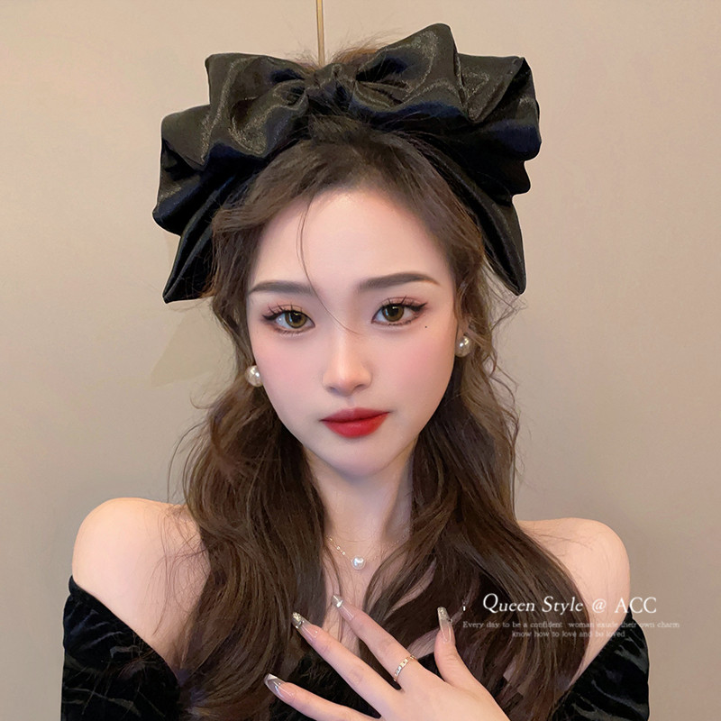 在逃公主2025年新款大蝴蝶结顶夹高级感发夹黑色气质高颅顶头饰女,饰品/流行首饰/时尚饰品新,发饰,淘宝优惠券,粉丝福利购,淘宝优惠卷