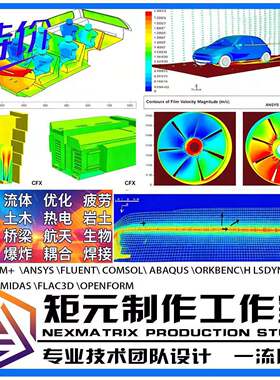 代做fluent starccm Ansys comsol Abaqus CFD edem彷真分析