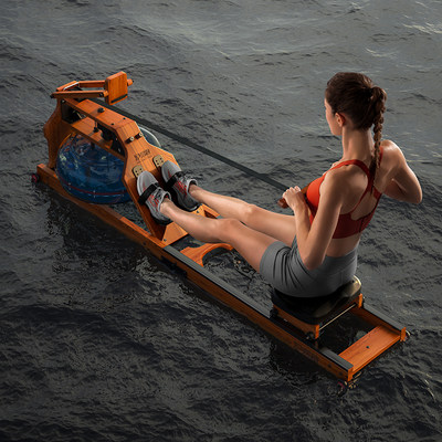 跑易R5水阻划船机智能家用可折叠室内健身房有氧男女运动划船器材