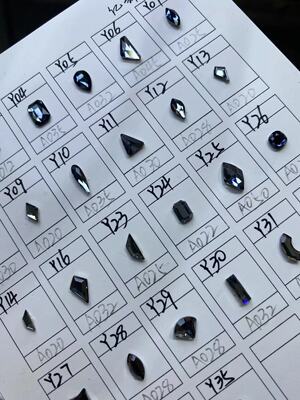 施家华子美甲钻饰烫底sini烟灰色异形钻美甲钻冬季不掉底饰品