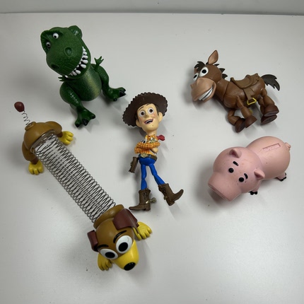 正版散货玩具总动员巴斯三眼仔胡迪弹簧狗玩偶公仔摆件