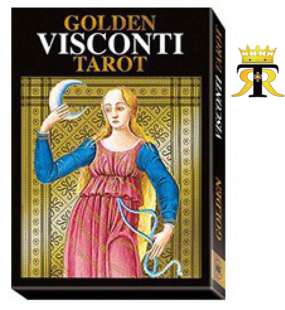 新款 Golden Tarot维斯康提塔罗牌22张镀金大版 Visconti 包邮