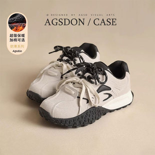 厚底轻便加绒皮面运动阿甘鞋 奥古狮登老爹鞋 秋冬季 2025新款 子 女款