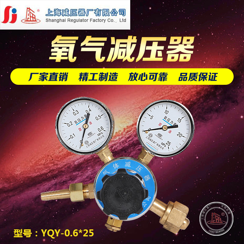 YQY-2氧气减压器减压阀压力表调压稳压器上海减压器厂输出0.6MPA