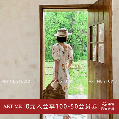 ARTME瓜瓜野菊漫夏田园风连衣裙