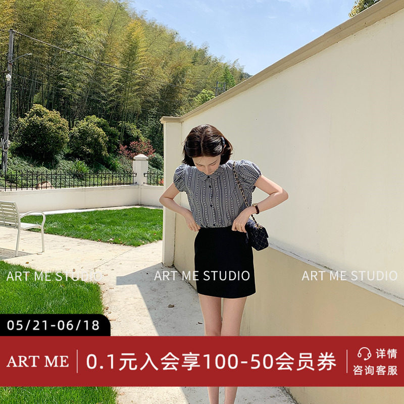ARTME瓜瓜学院风娃娃领复古衬衫