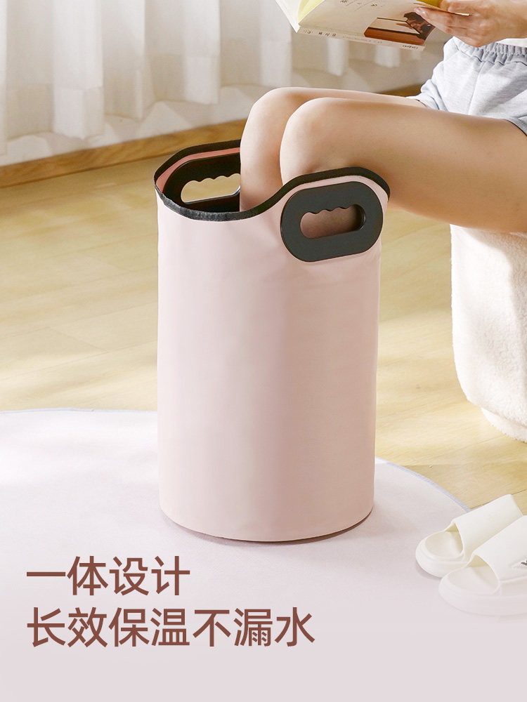 日本泡脚桶家用养生便携折叠高深小腿熏蒸加厚保温足浴女士洗脚盆