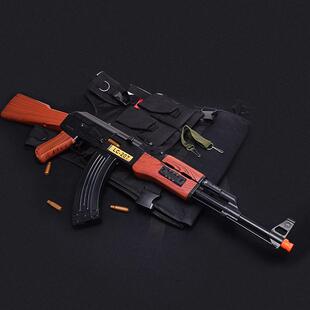 大号玩具枪电动声光AK47抛壳AKM振动突击步演出道具不可发射