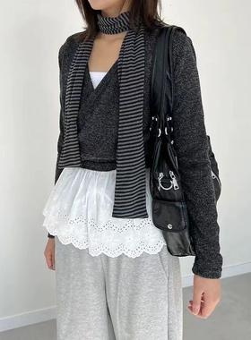 刺绣屁帘打底花边松紧新款蕾丝半身裙百搭芭蕾下摆屁股短裙神器