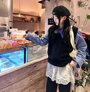 韩系蕾丝屁帘2025秋冬新款芭蕾风遮臀小短裙刺绣内衬群子防走光裙