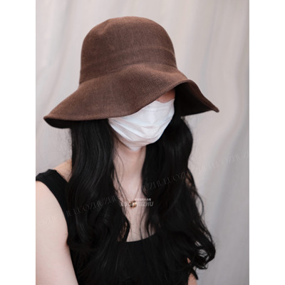 罗猪猪【冰丝渔夫】极简10公分加大帽沿显脸小度假