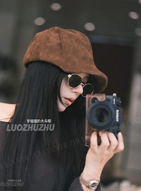 罗猪猪【绒翻皮CA4】琥珀鸭嘴帽大头围53到60贝雷帽