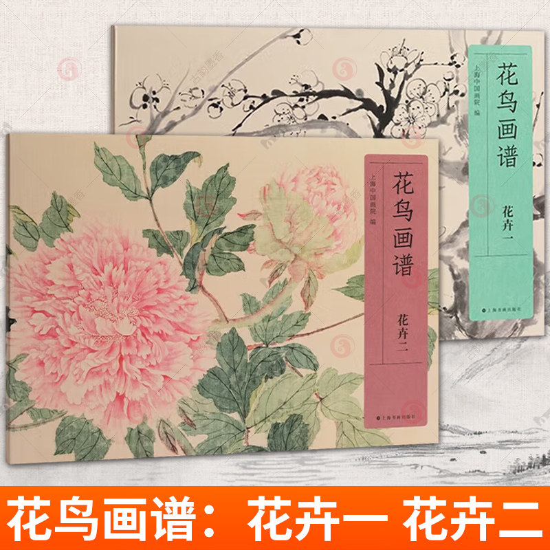 花鸟画谱花卉蔬果树石禽鸟草虫典藏版8开盒装 陆抑非江寒汀等海派花鸟画家创作花鸟画画谱教学课徒稿临摹国画书籍 上海书画出版社