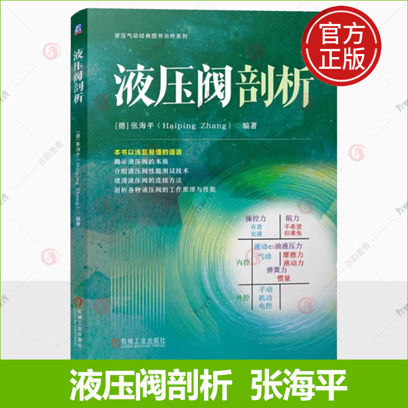 现货正版 液压阀剖析 德 张海平 液压气动经典图书元件系列 液压阀结构工作原理测试方法连接方式特性曲线分析设计制造测试改进书