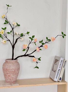 中式发泡梅花仿真花可造型摆件