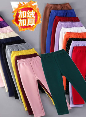 女童秋冬季墨绿色糖果打底裤保暖
