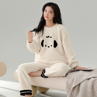 【加长版】170-175CM高个子180女生韩版秋冬季半边绒加厚长袖睡衣