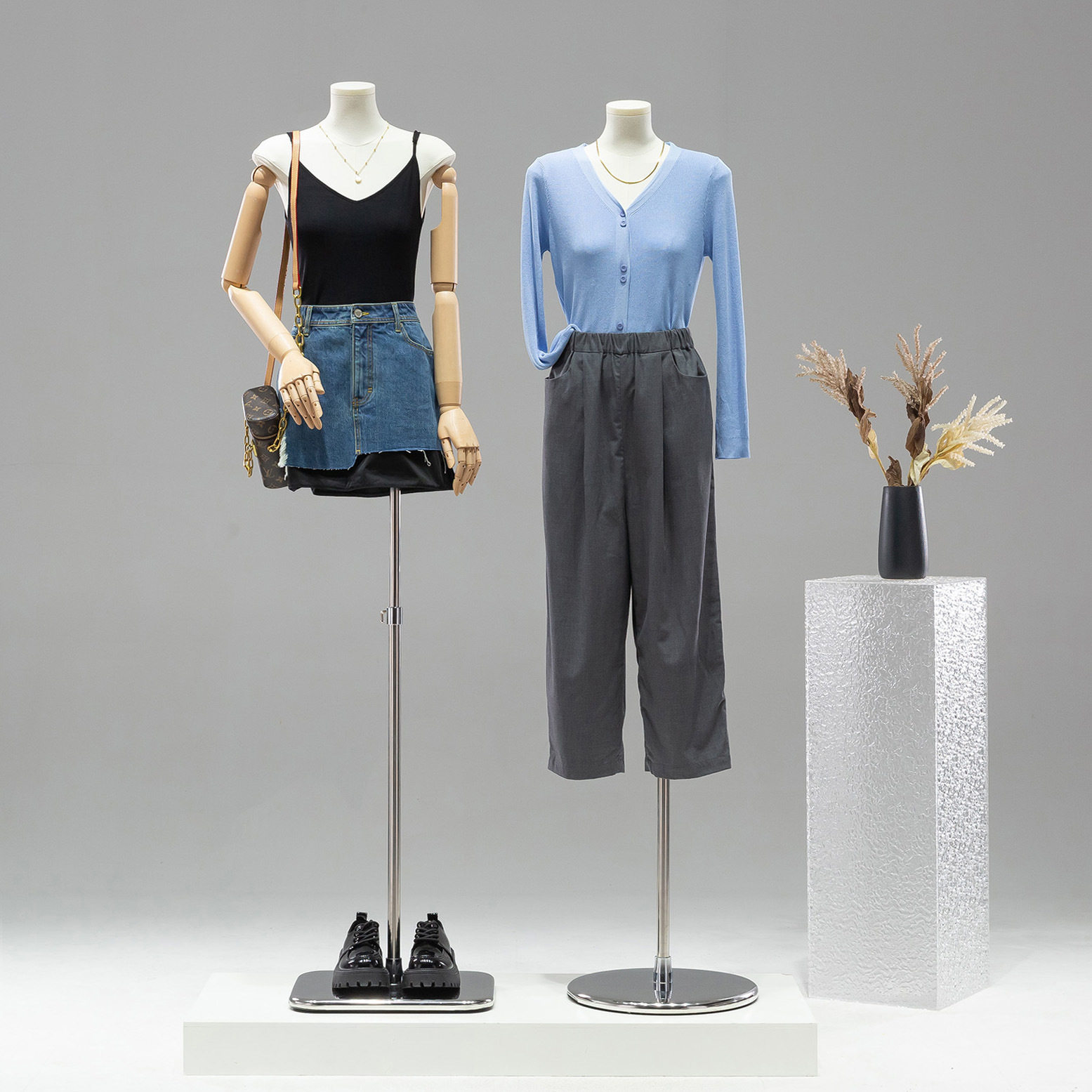 服装店韩版扁身平胸模特道具女半身女装橱窗假人台加厚全身展示架