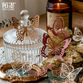 浮光花事镂空手帐素材纸蕾丝花朵蝴蝶盐系手账背景拼贴装 饰打底纸