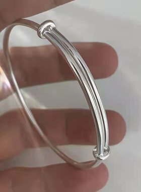 光面抽拉手镯女简约风设计感轻奢学生闺蜜镯子气质感手环