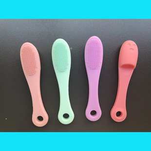 鼻头刷 鼻子去黑头角质死皮嘴唇部刷婴儿牙刷 硅胶鼻头清洁刷