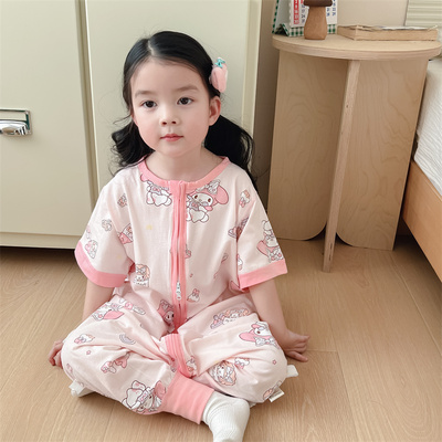 宝宝睡袋纯棉夏季婴儿无骨分腿