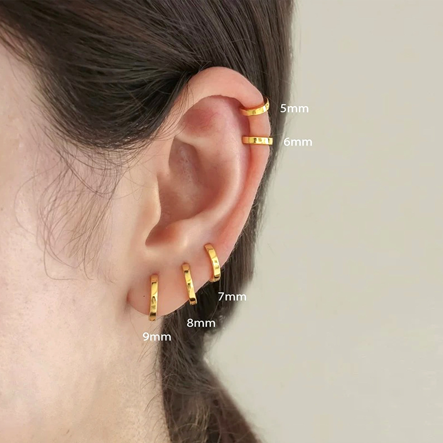 NUNU S925纯银光面素圈耳骨环小耳朵耳圈金色耳骨钉耳扣极简耳饰,饰品/流行首饰/时尚饰品新,银饰耳饰,淘宝优惠券,粉丝福利购,淘宝优惠卷