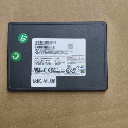 三星PM897 960GB 2.5寸SATA企业级SSD--议价商品